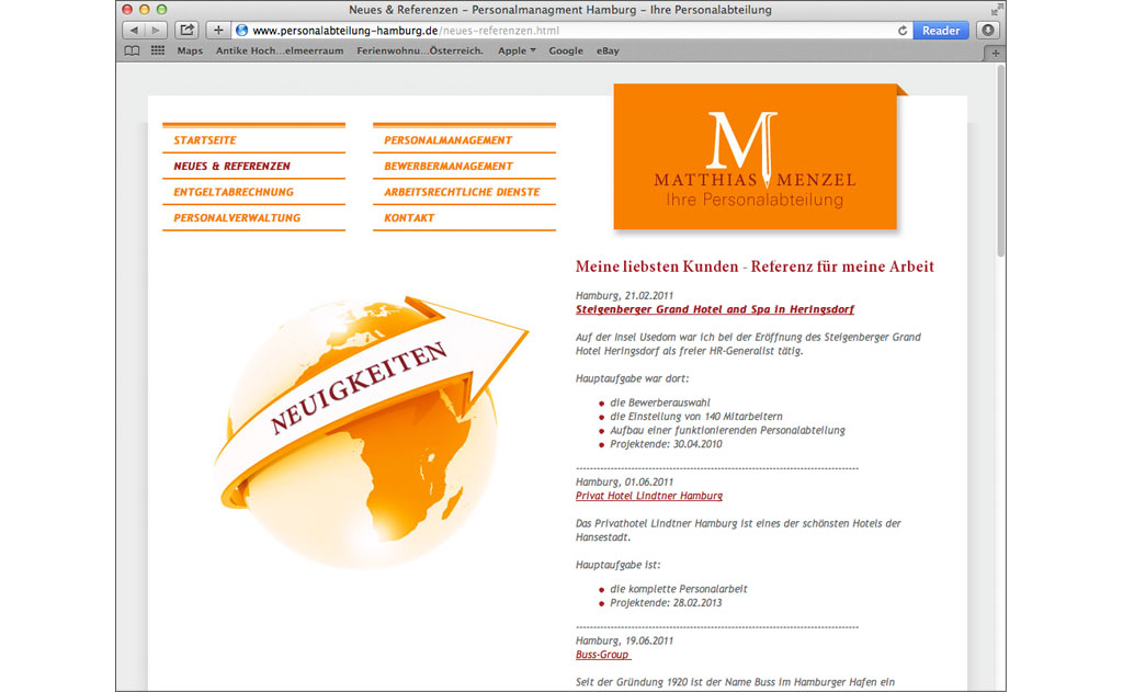 Matthias Menzel Webseite 2